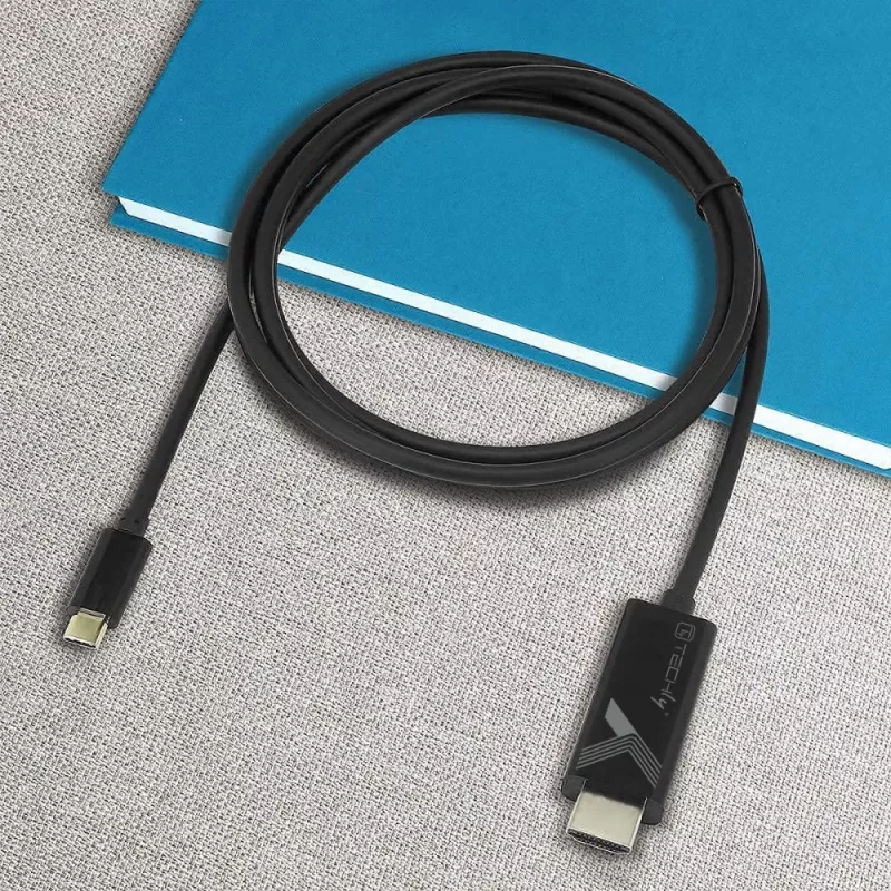 Techly IADAP-USBC-HDMI5TY videokabel-adapter 5 m USB Type-C HDMI Type-A (standaard) zwart