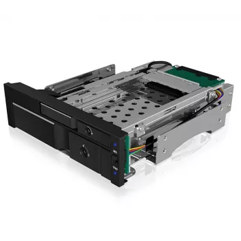 ICY BOX IB-173SSK 2-voudige wisselraam voor 1x 2,5 en 1x 3,5 SATA/SAS harde schijven