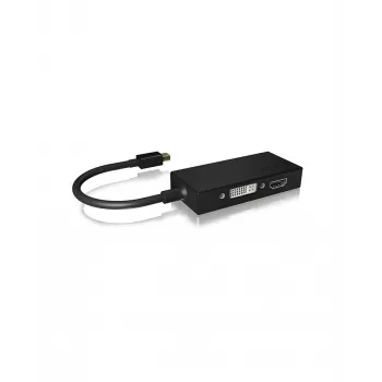 ICY BOX IB-AC1032 Mini DisplayPort DVI-D + VGA (D-Sub) + HDMI zwart