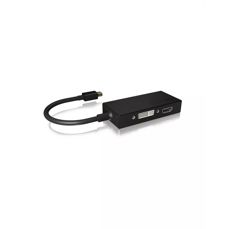 ICY BOX IB-AC1032 Mini DisplayPort DVI-D + VGA (D-Sub) + HDMI zwart