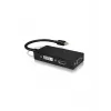 ICY BOX IB-AC1032 Mini DisplayPort DVI-D + VGA (D-Sub) + HDMI zwart