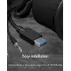 ICY BOX IB-HUB1403A 4-poorts USB 3.0-bureauhub met audio-in/uitgang, zwart