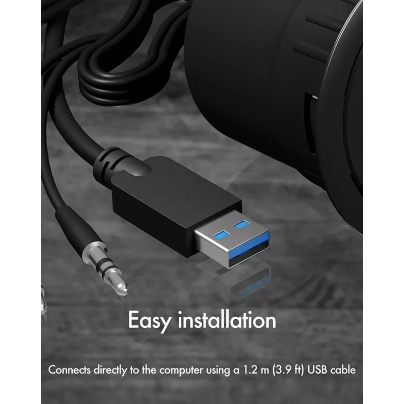 ICY BOX IB-HUB1403A 4-poorts USB 3.0-bureauhub met audio-in/uitgang, zwart