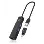 ICY BOX IB-HUB1439-LAN bedraad USB 3.2 Gen 1 (3.1 Gen 1) Type-A zwart