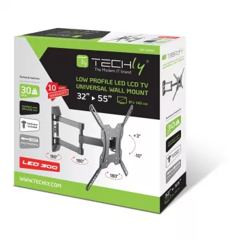 Techly 32-55 inch universele LCD TV-wandbevestiging zwart