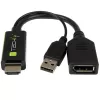 Techly ICOC-HDMI-DP12A HDMI-naar-DisplayPort-adapter met USB-voeding, 4K 30 Hz