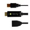 Techly ICOC-HDMI-DP12A HDMI-naar-DisplayPort-adapter met USB-voeding, 4K 30 Hz