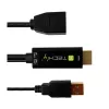 Techly ICOC-HDMI-DP12A HDMI-naar-DisplayPort-adapter met USB-voeding, 4K 30 Hz