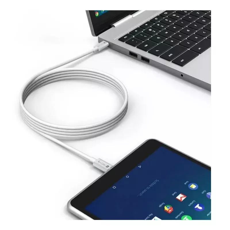 Techly ICOC-MU4-40G240W1 USB-kabel USB4 Gen 3x2 1 m USB C wit