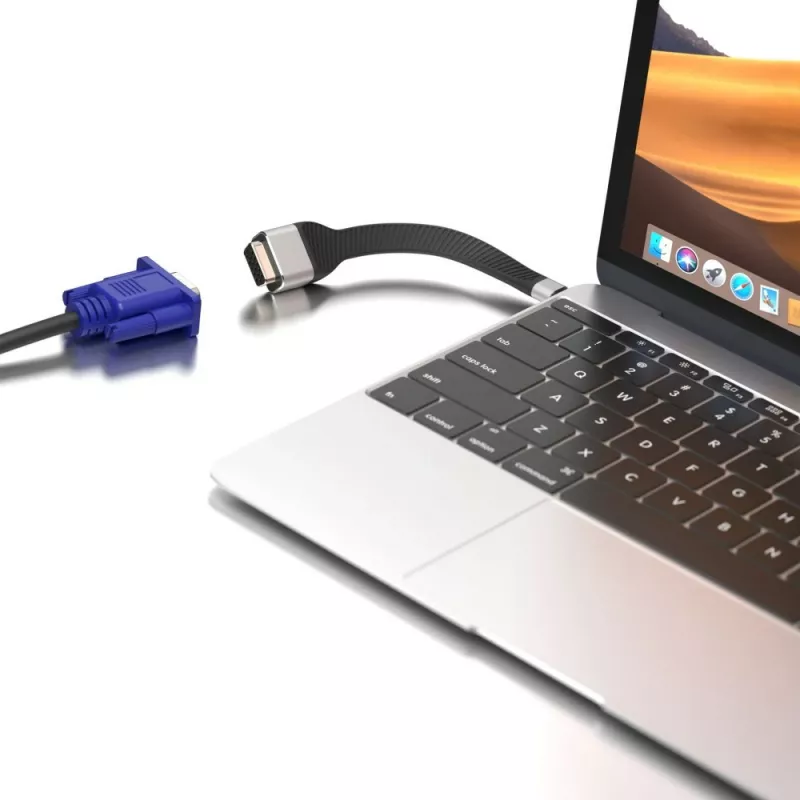 Techly ICOC-USBC-VGA videokabel-adapter 0,12 m USB Type-C VGA (D-Sub)