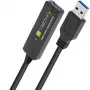 Techly ICUR30100G USB-kabel USB 3.2 Gen 1 (3.1 Gen 1) 10 m USB A zwart