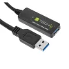 Techly ICUR30100G USB-kabel USB 3.2 Gen 1 (3.1 Gen 1) 10 m USB A zwart