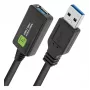 Techly ICUR3050G USB-kabel USB 3.2 Gen 1 (3.1 Gen 1) 5 m USB A zwart