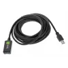 Techly ICUR3050G USB-kabel USB 3.2 Gen 1 (3.1 Gen 1) 5 m USB A zwart
