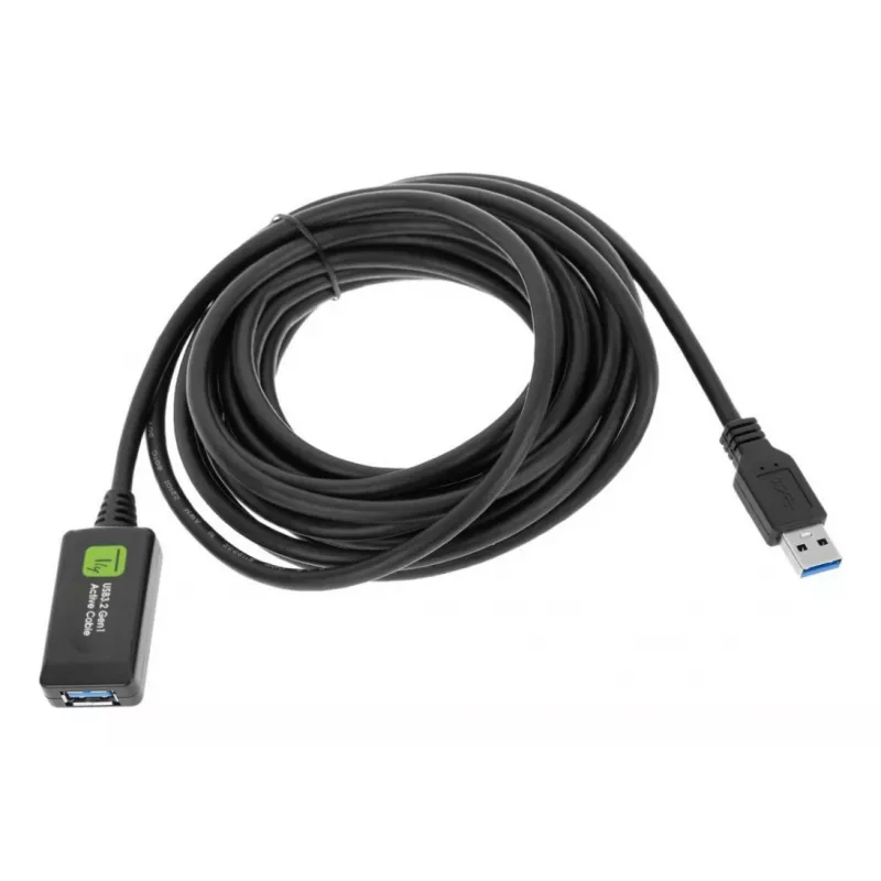 Techly ICUR3050G USB-kabel USB 3.2 Gen 1 (3.1 Gen 1) 5 m USB A zwart