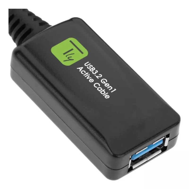 Techly ICUR3050G USB-kabel USB 3.2 Gen 1 (3.1 Gen 1) 5 m USB A zwart