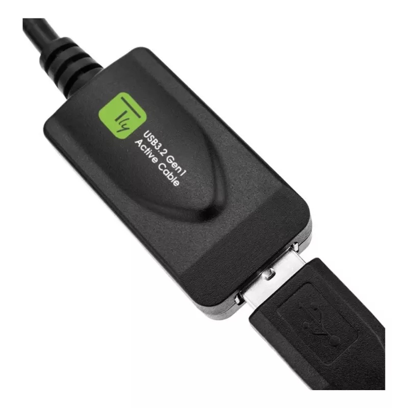 Techly ICUR3050G USB-kabel USB 3.2 Gen 1 (3.1 Gen 1) 5 m USB A zwart