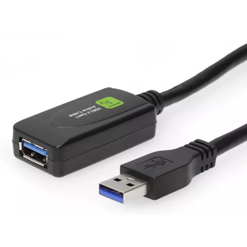 Techly ICUR3050G USB-kabel USB 3.2 Gen 1 (3.1 Gen 1) 5 m USB A zwart