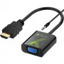 Techly kabelconverter-adapter HDMI naar VGA met audio IDATA HDMI-VGA2A