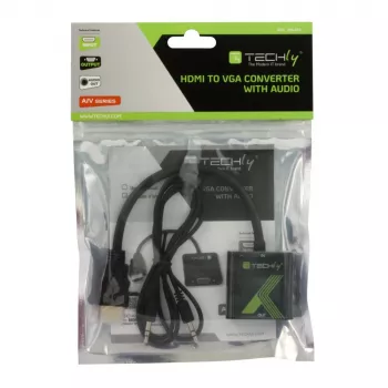 Techly kabelconverter-adapter HDMI naar VGA met audio IDATA HDMI-VGA2A