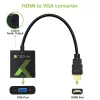 Techly kabelconverter-adapter HDMI naar VGA met audio IDATA HDMI-VGA2A