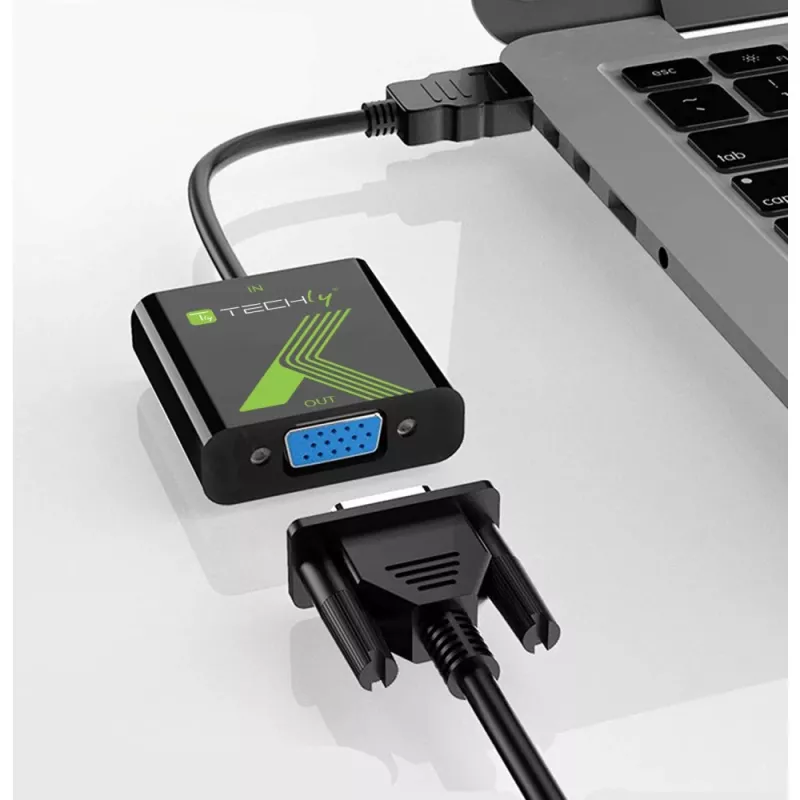 Techly kabelconverter-adapter HDMI naar VGA met audio IDATA HDMI-VGA2A