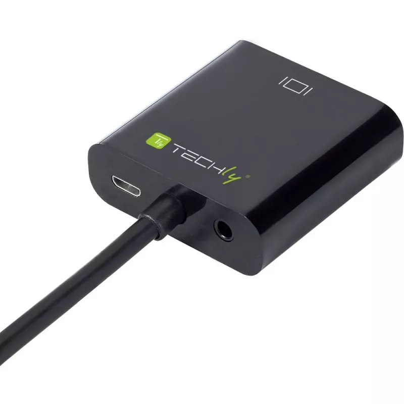 Techly kabeladapter converter HDMI naar VGA met micro-USB en audio IDATA HDMI-VGA2AU