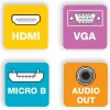 Techly kabeladapter converter HDMI naar VGA met micro-USB en audio IDATA HDMI-VGA2AU