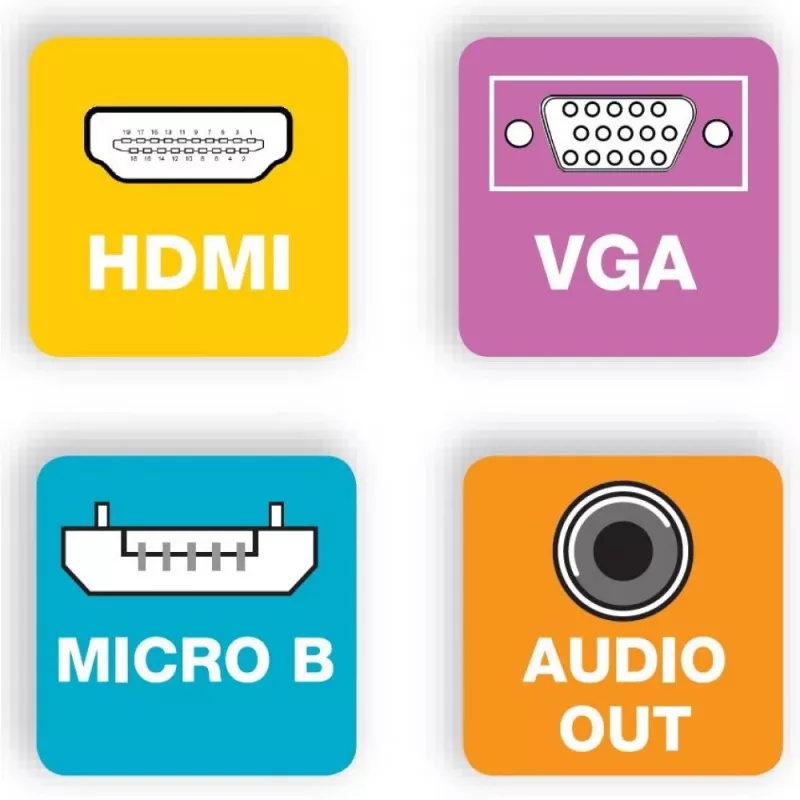 Techly kabeladapter converter HDMI naar VGA met micro-USB en audio IDATA HDMI-VGA2AU