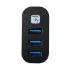 Techly IUSB3-HUB3-ROTB Interface Hub USB 3.2 Gen 1 (3.1 Gen 1) Type-A 5000 Mbit/s Zwart