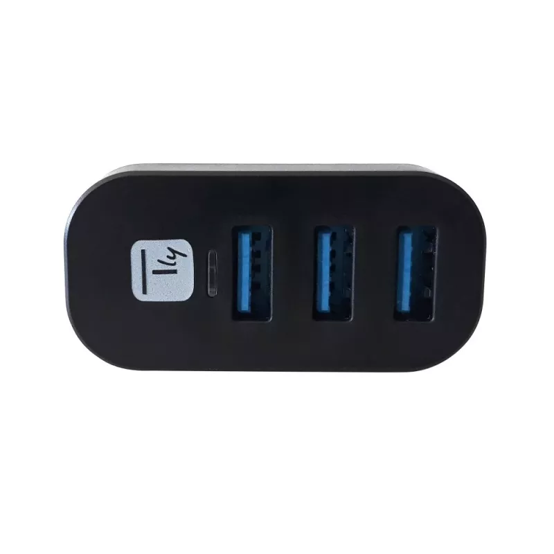 Techly IUSB3-HUB3-ROTB Interface Hub USB 3.2 Gen 1 (3.1 Gen 1) Type-A 5000 Mbit/s Zwart