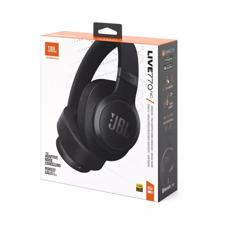 JBL Live 770NC Headset Draadloos Koptelefoon Gesprekken/Muziek Bluetooth Zwart