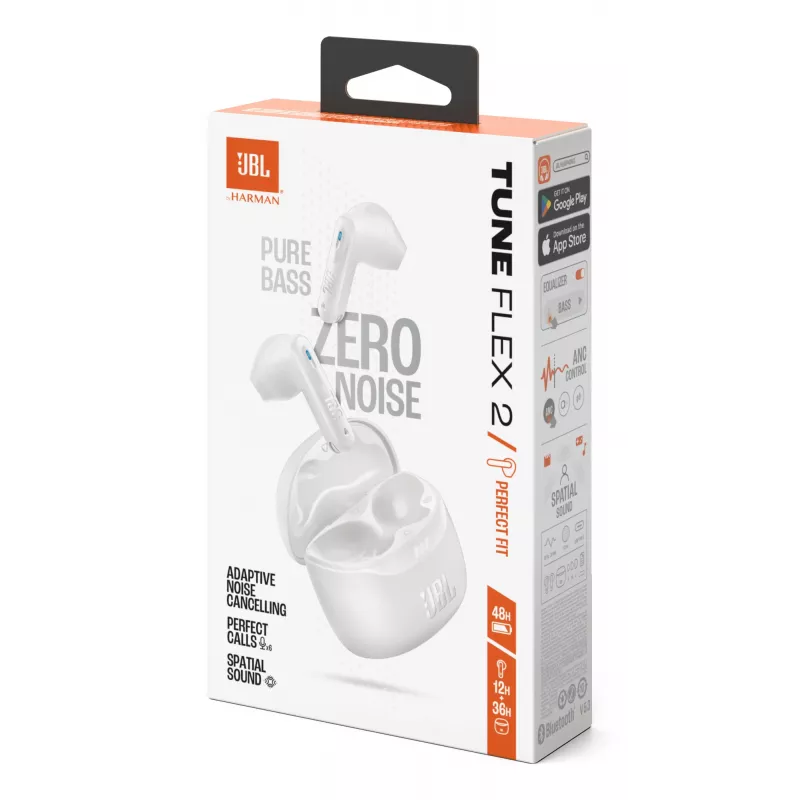 JBL Tune Flex 2 Headset True Wireless Stereo (TWS) In-ear Gesprekken/Muziek Bluetooth Wit