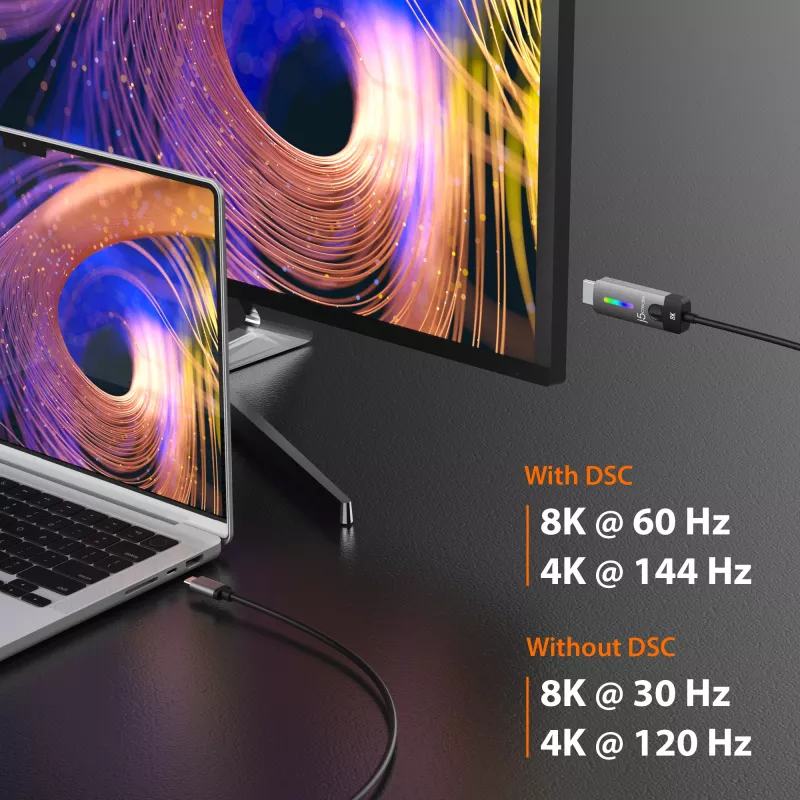 j5create JCC157-N USB-C naar HDMI 2.1 8K-kabel 1,79 m