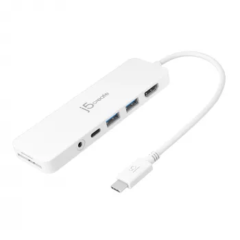 USB-C multi-adapter j5create JCD373-N 60W Power Delivery 4K