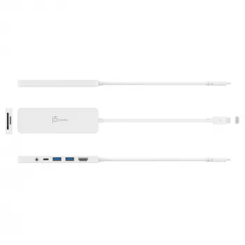 USB-C multi-adapter j5create JCD373-N 60W Power Delivery 4K