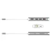 j5create JCD383 USB-C™ 9-in-1 Multi-Adapter, Zilver en Wit