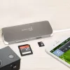 j5create JCD383 USB-C™ 9-in-1 Multi-Adapter, Zilver en Wit