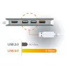 j5create JCD383 USB-C™ 9-in-1 Multi-Adapter, Zilver en Wit