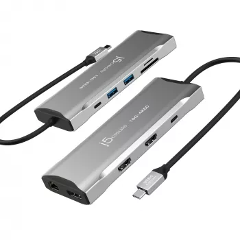 j5create JCD397-N 4K60 Elite USB-C Multi-Monitor Mini Dock Bedraad USB 3.2 Gen 1