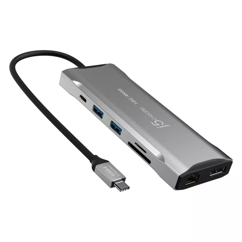 j5create JCD397-N 4K60 Elite USB-C Multi-Monitor Mini Dock Bedraad USB 3.2 Gen 1