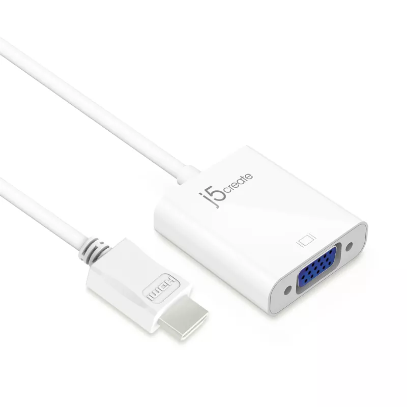 j5create JDA213 HDMI naar VGA Adapter Wit 0,1m 1920x1080P