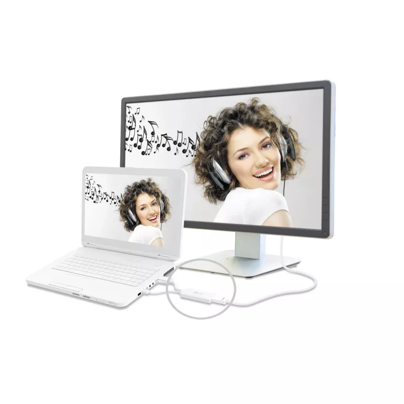 j5create JDA214 VGA-naar-HDMI Video-Audio-Adapter Wit 0,176 m