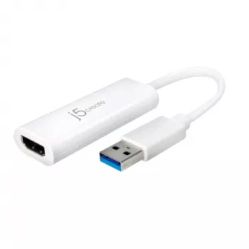 j5create JUA254 USB 3.0 HDMI Multi-Monitor-Adapter, 3.2 Gen 1 (3.1 Gen 1), USB Type-A, HDMI-uitgang, 2048 x 1152 Pixel