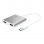 j5create JUA365 USB™ 3.0 naar Dual HDMI Multi-Monitor-Adapter, Zilver