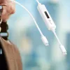 j5create JUCP14 USB-C™ 2.0 naar USB-C™ kabel met dynamische OLED-vermogensmeter, wit, 1,2 m