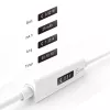 j5create JUCP14 USB-C™ 2.0 naar USB-C™ kabel met dynamische OLED-vermogensmeter, wit, 1,2 m