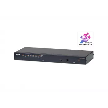 ATEN 8-poorts Cat 5e/6 KVM-switch, 1920 x 1200 pixels, Ethernet LAN, WUXGA, 5,1 W, zwart