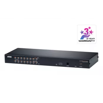 ATEN 16-poorts CAT5e/6 KVM-over-IP-switch, 1920 x 1200 pixels, Ethernet LAN, WUXGA, 8,9 W, zwart