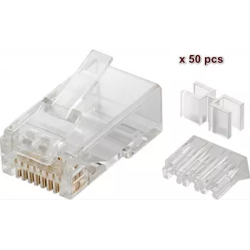 Microconnect KON503-50 stekkerverbinder RJ45 transparant